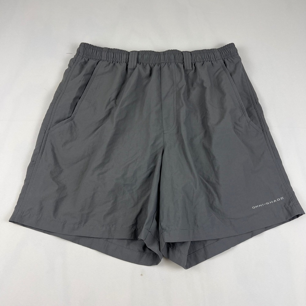 Columbia PFG Backcast III Shorts Small Grey Nylon UPF 50 Fishing Excellent